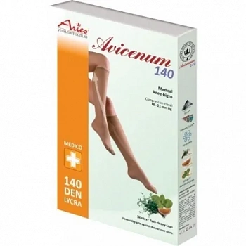 Гольфы компрессионные закр. нос 1 класс.беж Авиценум 140, МАРКА 